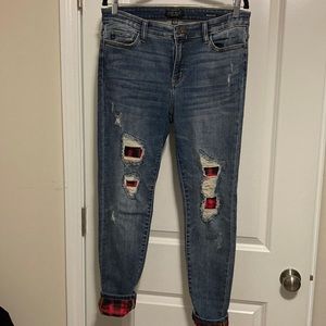 Judy Blue Buffalo plaid jeans size 11/30.